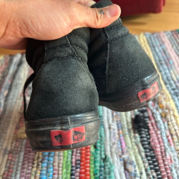 Vans Black Suede High-Top Sneakers men’s 7 women’s 8.5 - Picture 5 of 16